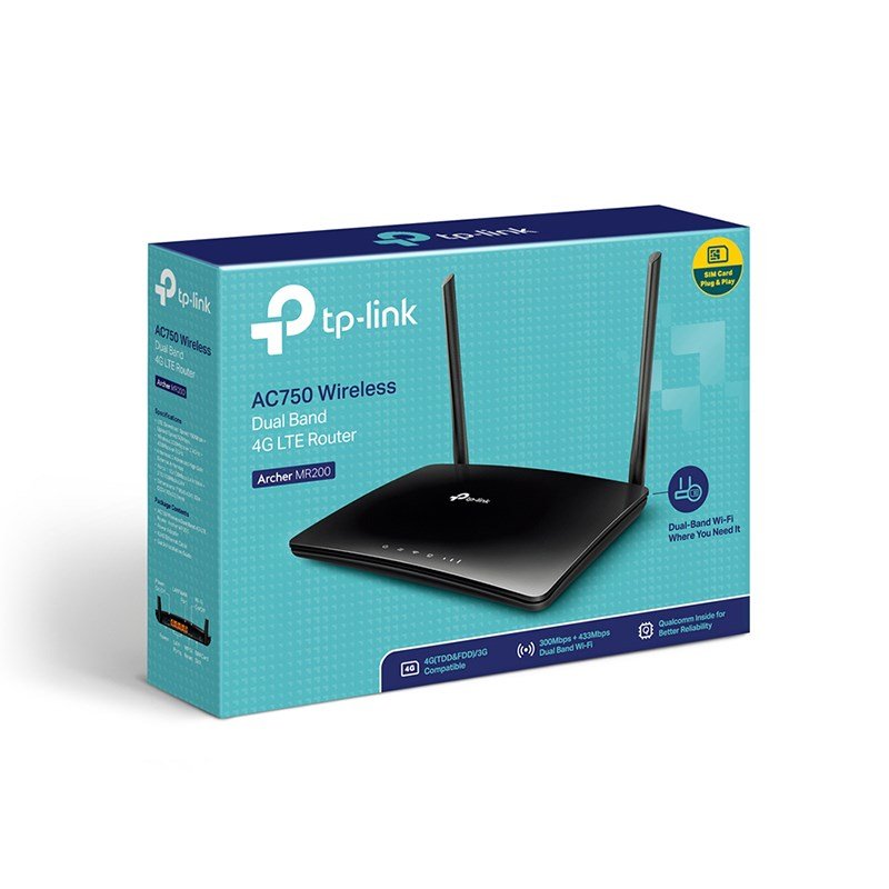 TP-Link Archer MR200 AC750 Wireless Dual Band 4G LTE Router