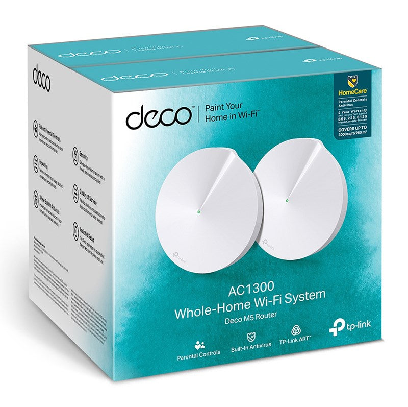 TP-Link Deco M5 Whole-Home Mesh Wi-Fi Router System - 2-Pack