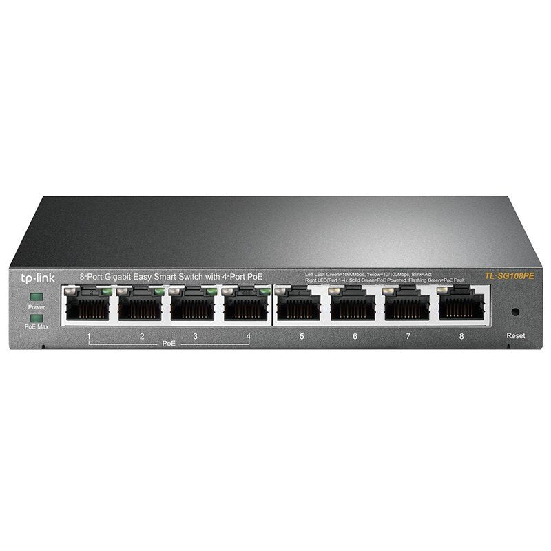 TP-Link TL-SG108PE 8-Port Gigabit Easy Smart Switch with 4-Port PoE