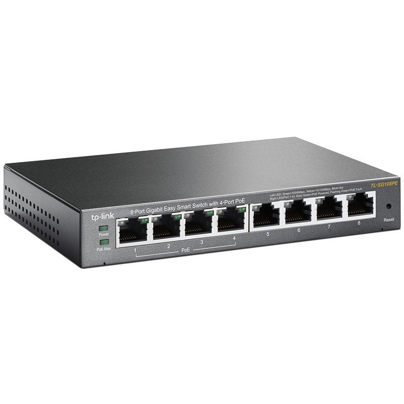 TP-Link TL-SG108PE 8-Port Gigabit Easy Smart Switch with 4-Port PoE